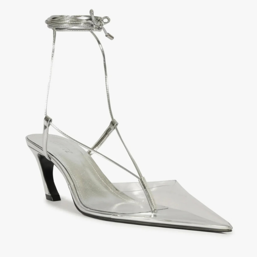 Schutz Elyra Mid Specchio Leather Pump Size 7.5 NIB